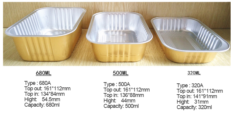 aluminum container sizes