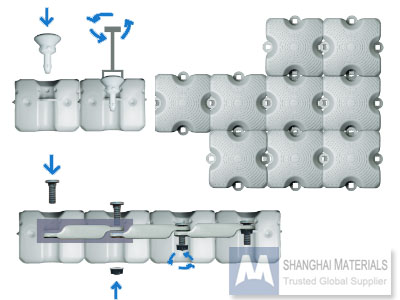 Floating docks installation Floating docks installation